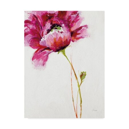 Trademark Fine Art Jan Griggs 'Big Red Blossom on White' Canvas Art, 14x19 WAP03253-C1419GG